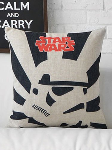 White Black Star Wars Cotton Blend Anime Pillow