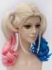 Suice Squad Harlie Quinn Cosplay Wig Red Blue  Bunches Cosplay Wig
