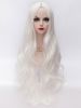 White Lolita Middle Parted Curley Long Fiber Wig