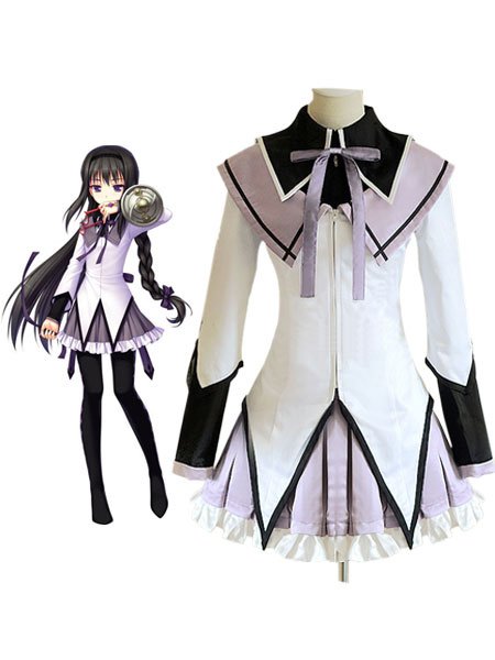 Frock Wool Puella Magi Madoka Magica Akemo Homura Anime Costume (size: Female XS)