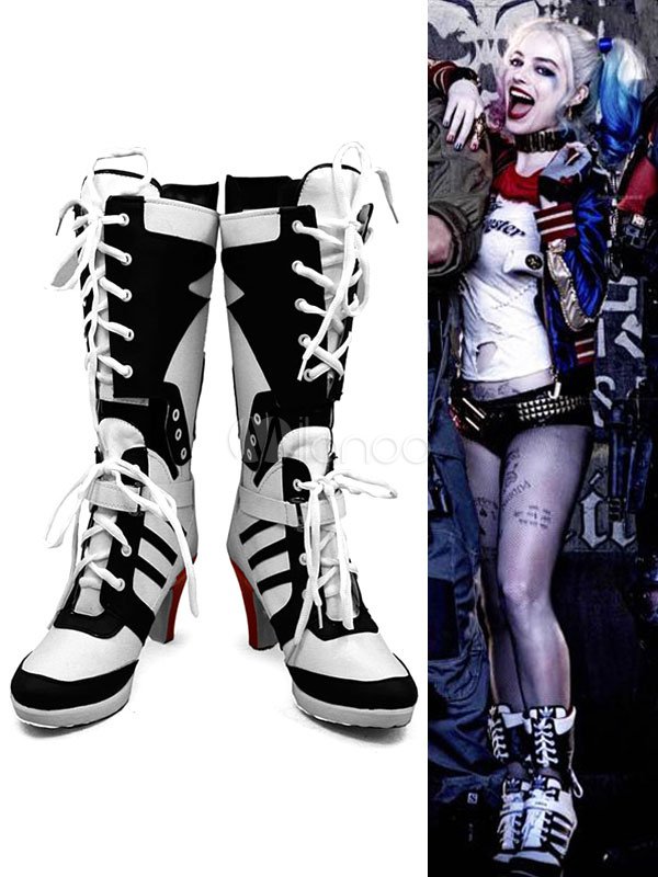 Batman Suicide Squad Harley Quinn Halloween 2016 Film Cosplay Shoes (Harley Quinn shoe sizes: Female Shoe Size 5.5)