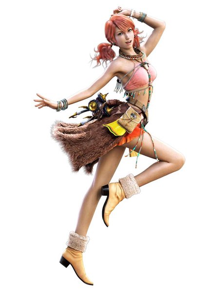 Multicolor Final Fantasy Vanille Faux Leather Costume (size: Female XL)