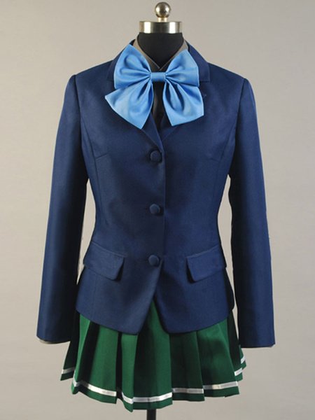 Deep Blue Accel World Uniform Cloth Costume (size: Male XL)