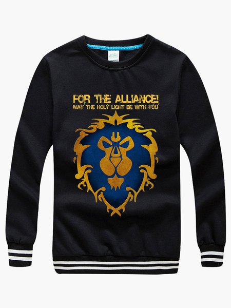 World Of Warcraft Animal Printed Long Sleeve Anime Sweatshirt (size: Female S)