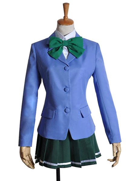 Blue Accel World Bow Tie Uniform Cloth Costume (size: Female M)